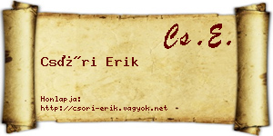 Csóri Erik névjegykártya